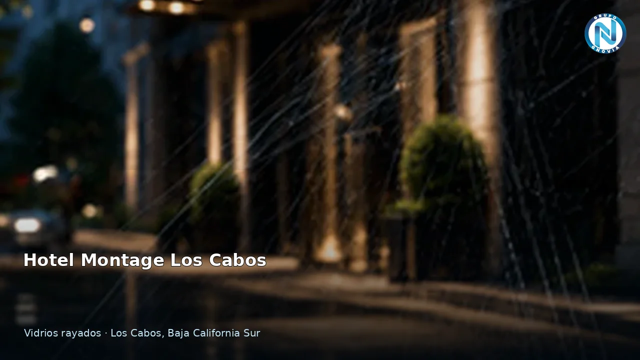 Scratched tempered-glass restoration at Hotel Montage Los Cabos